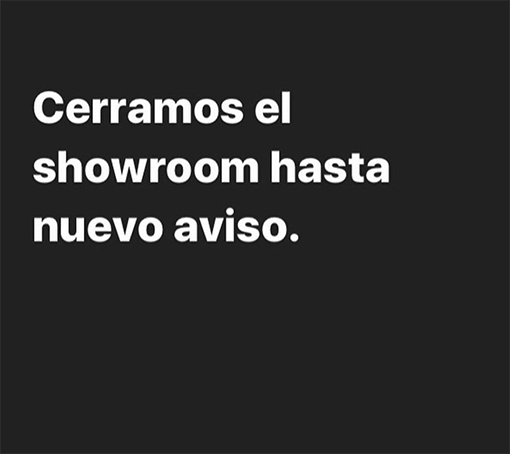 Showroom cerrado
